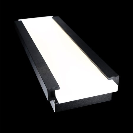 Dweled Fiction 14in LED Indoor and Outdoor Wall Light 3000K in Black WS-W119